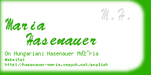 maria hasenauer business card